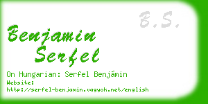 benjamin serfel business card